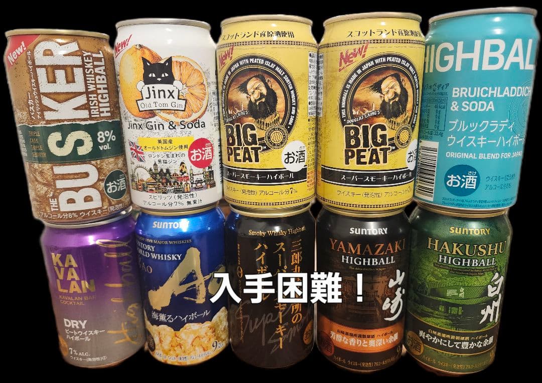 【限定品中心！未開封】ハイボール缶飲み比べ(1品ジンソーダです)