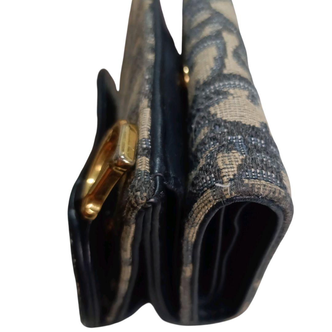 ✨Christian Dior トロッター ジャガードキャンバス レザー 折財布