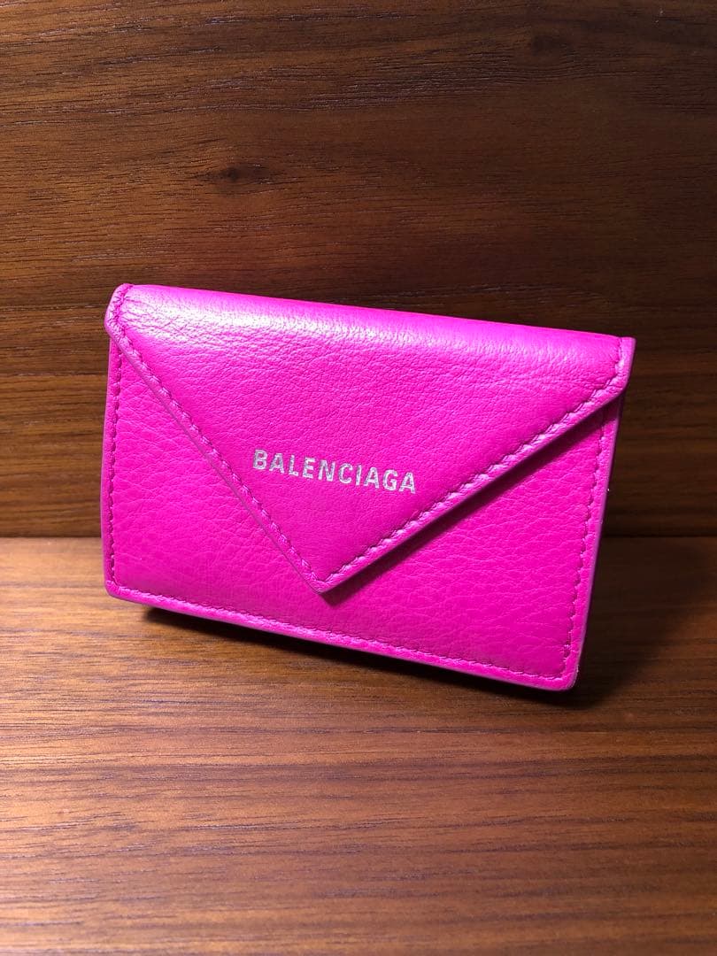 BALENCIAGA バレンシアガ 三つ折り財布 ピンク