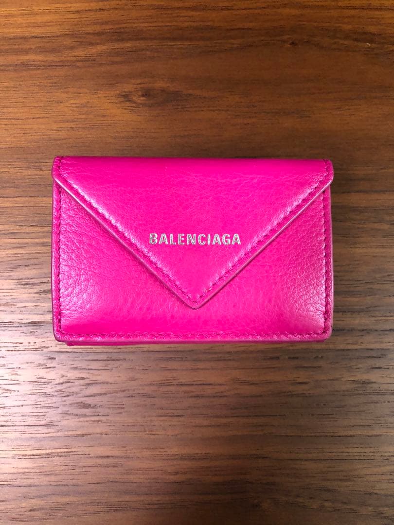 BALENCIAGA バレンシアガ 三つ折り財布 ピンク