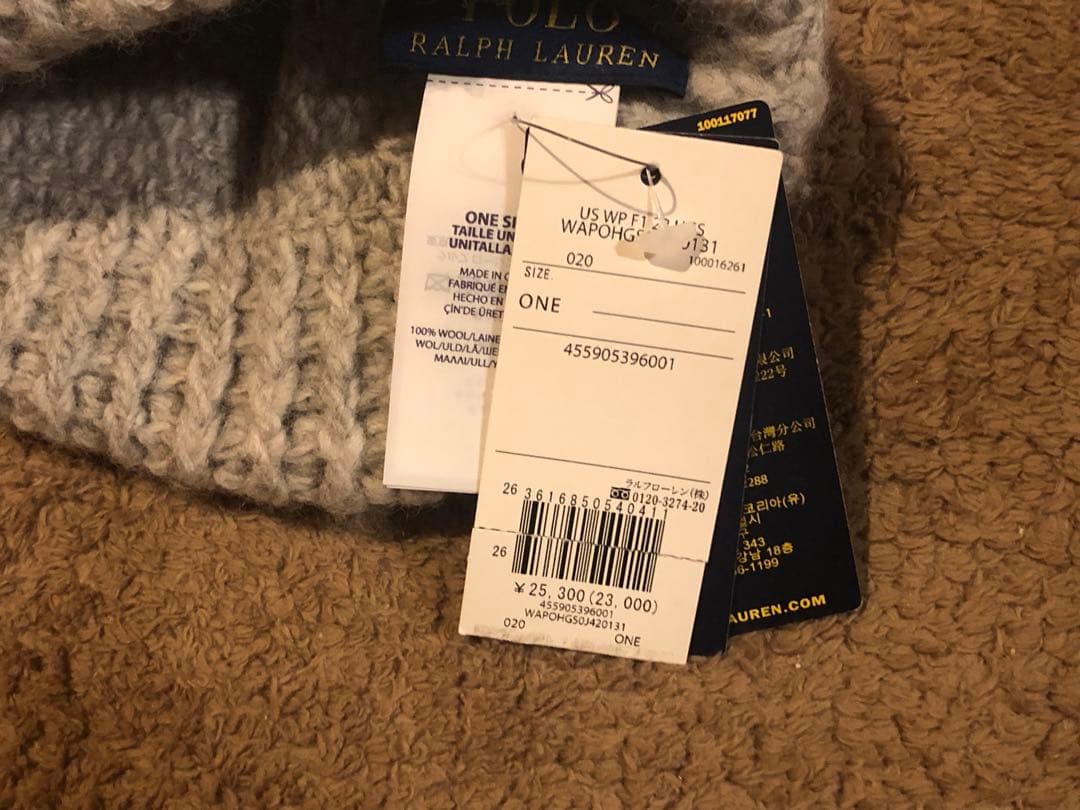 ポロラルフローレン　レディースニット帽　フリーワンサイズ　新品