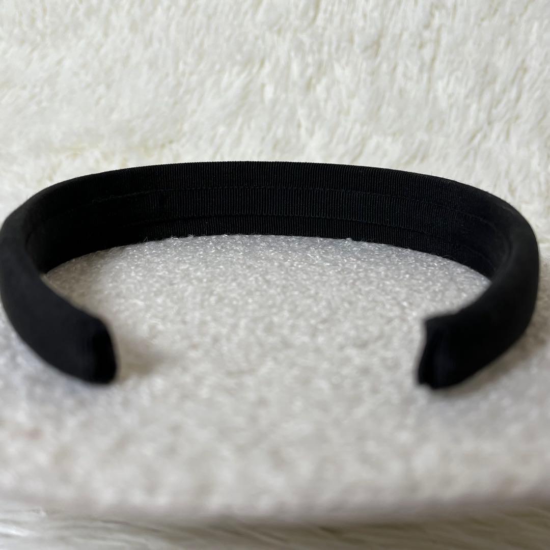 CELINE カチューシャ　サークルロゴ　ブラック　フランス製