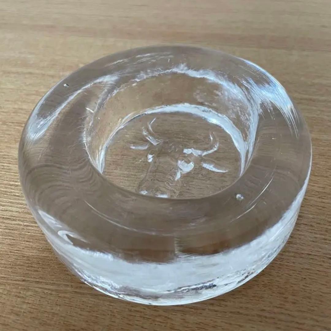 エリックホグラン アッシュトレイ 灰皿 小物入れ 北欧 ガラス 雄牛