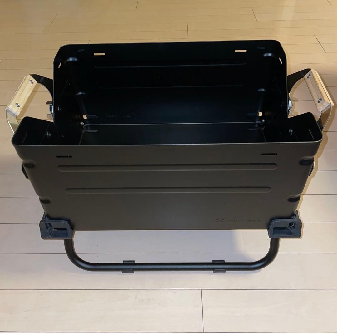 シェルフコンテナ25 マットブラック塗装+レッグ　 peakスノーピーク