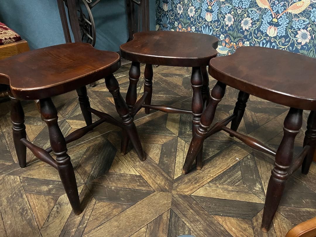 haco＊飛騨産業 キツツキ スツール セット 当時物 昭和レトロ