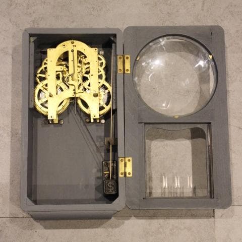 アンティーク アールデコ 冨尾時計地球鶏マーク 掛け時計 柱時計 振り子