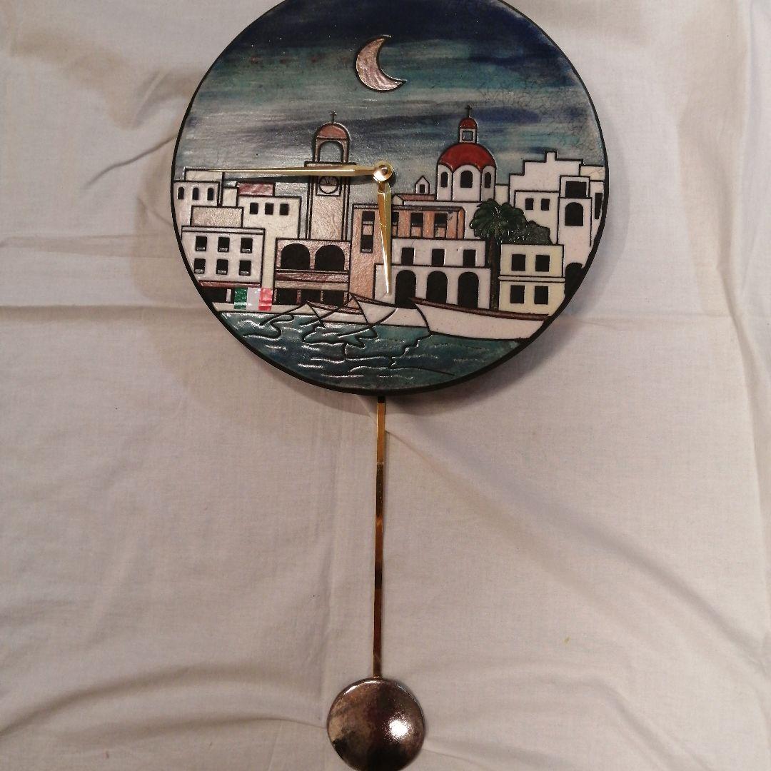 新品 アントニオザッカレラ 振り子時計 陶器 イタリア製