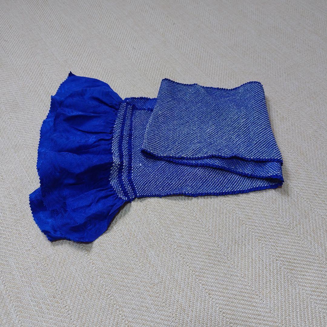 振袖５点セット　正絹　青色　HANAE MORI　成人式