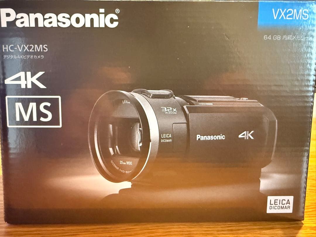 ほぼ新品　Panasonic HC-VX2MS 4K ビデオカメラ本体ケース付き