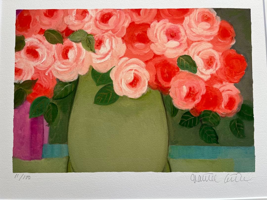 限定版画　額装　ジニー・キム　直筆サイン、ED、証明書あり