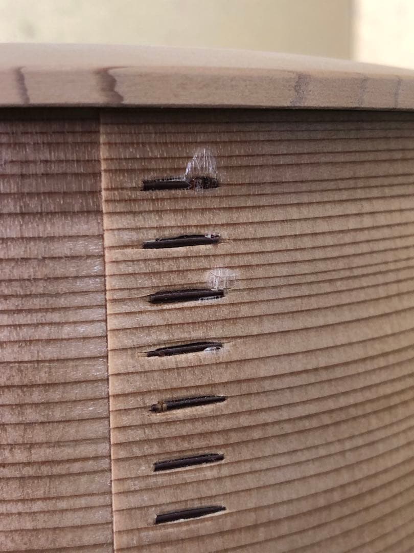 《レ》茶道具 杉木地 曲水指 曲木 高木誠明作 元箱　251201お2