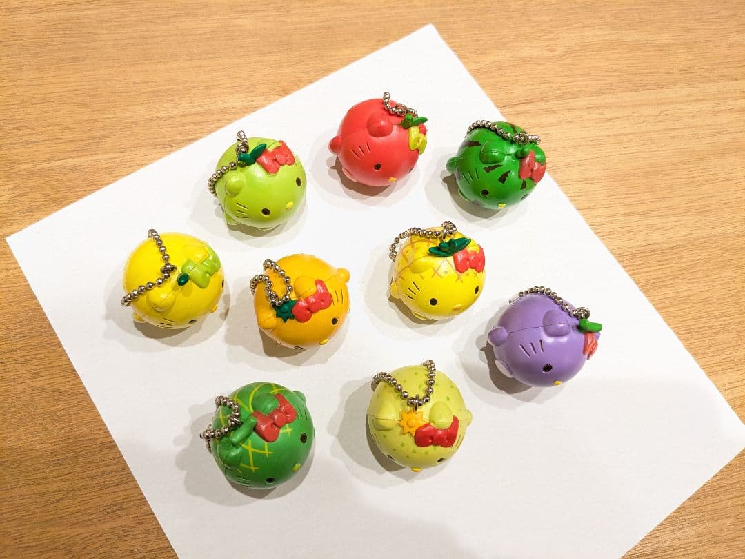 ハローキティ　フルーツキティ　キーホルダー　9個セット　おまけ2個付(苺とレモン