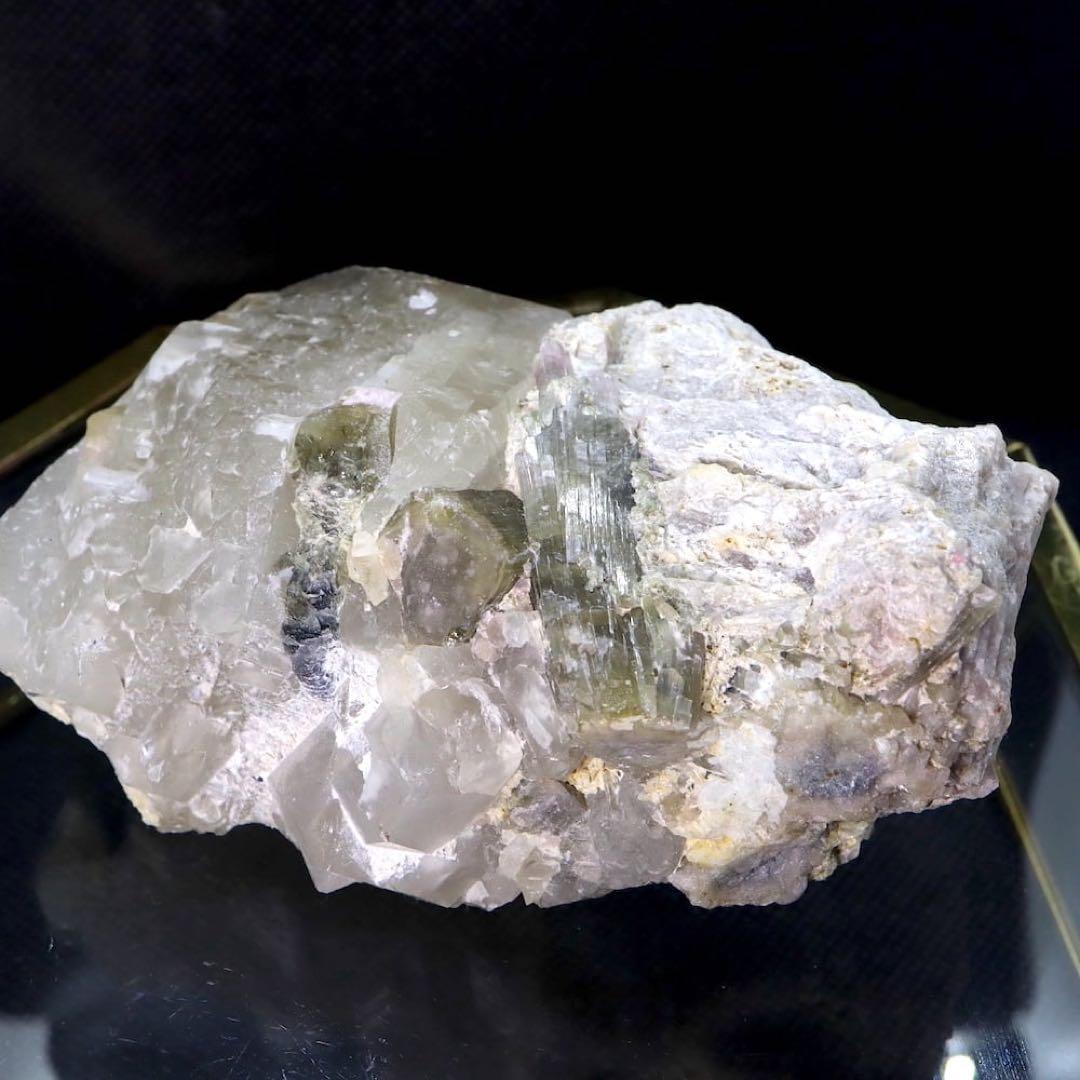 グリーン トルマリン 煙水晶 スモーキークォーツ 電気石 374,4g T410