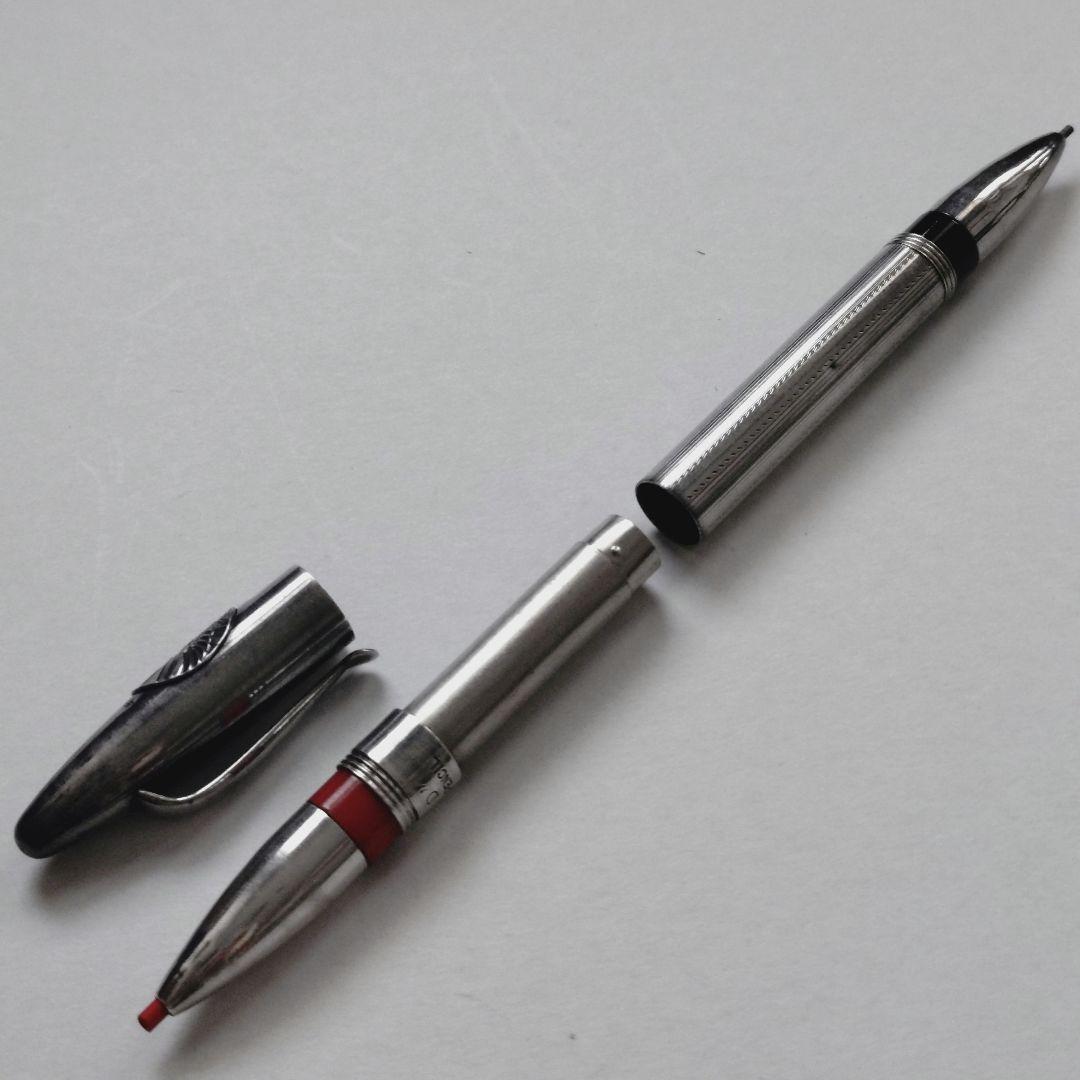 廃盤 ヴィンテージ 1935’s ツイン チェック ペンシル 無名 シルバー 銀