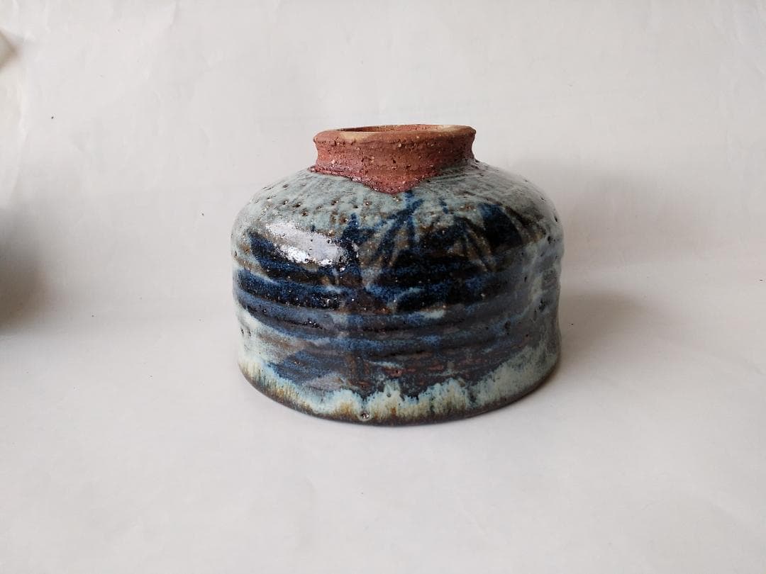 清水正次 作 「 笹 」茶碗 共箱 共布 栞 茶道具 抹茶碗 新品 未使用品