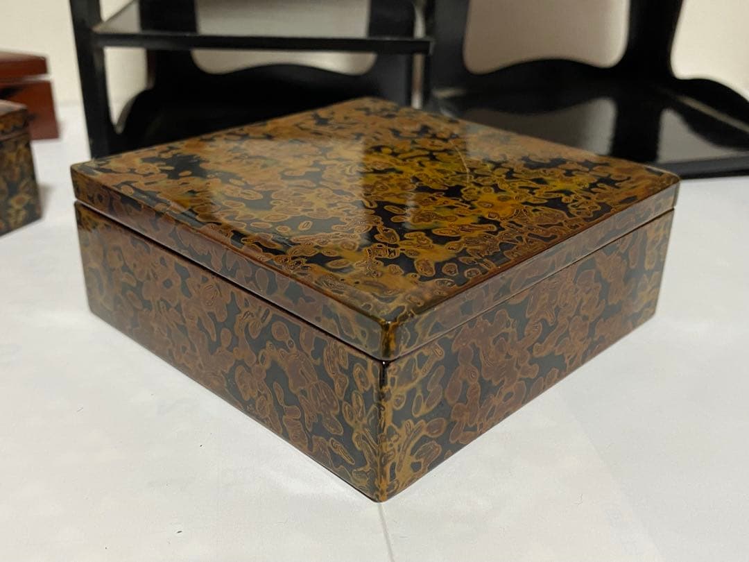 ♦明治時代工芸品 花見 野立て用 四段携帯弁当箱 提重 漆器 古美術品 骨董品