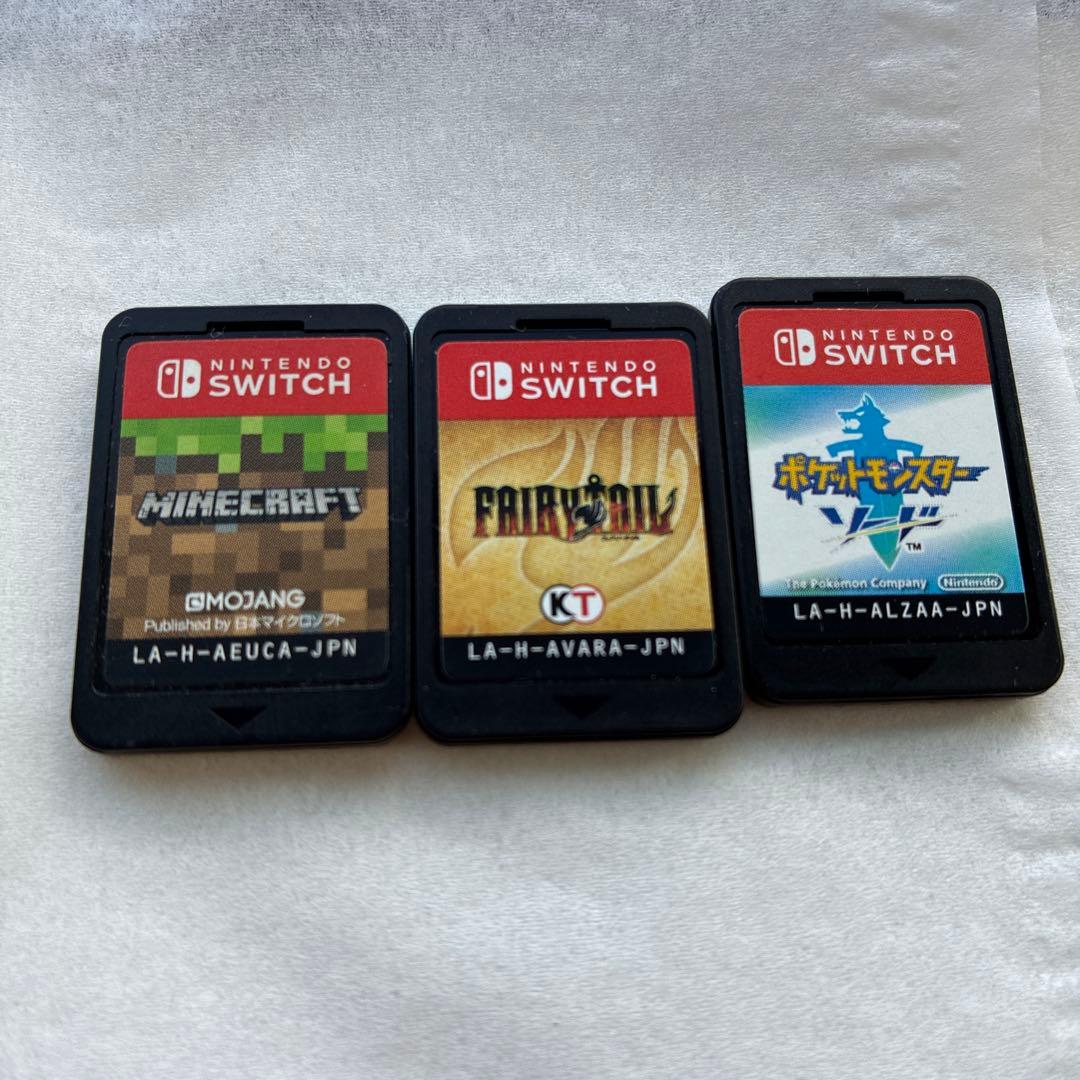 Switchソフト3枚セット（フェアリーテイル・マイクラ・ポケモンソード）