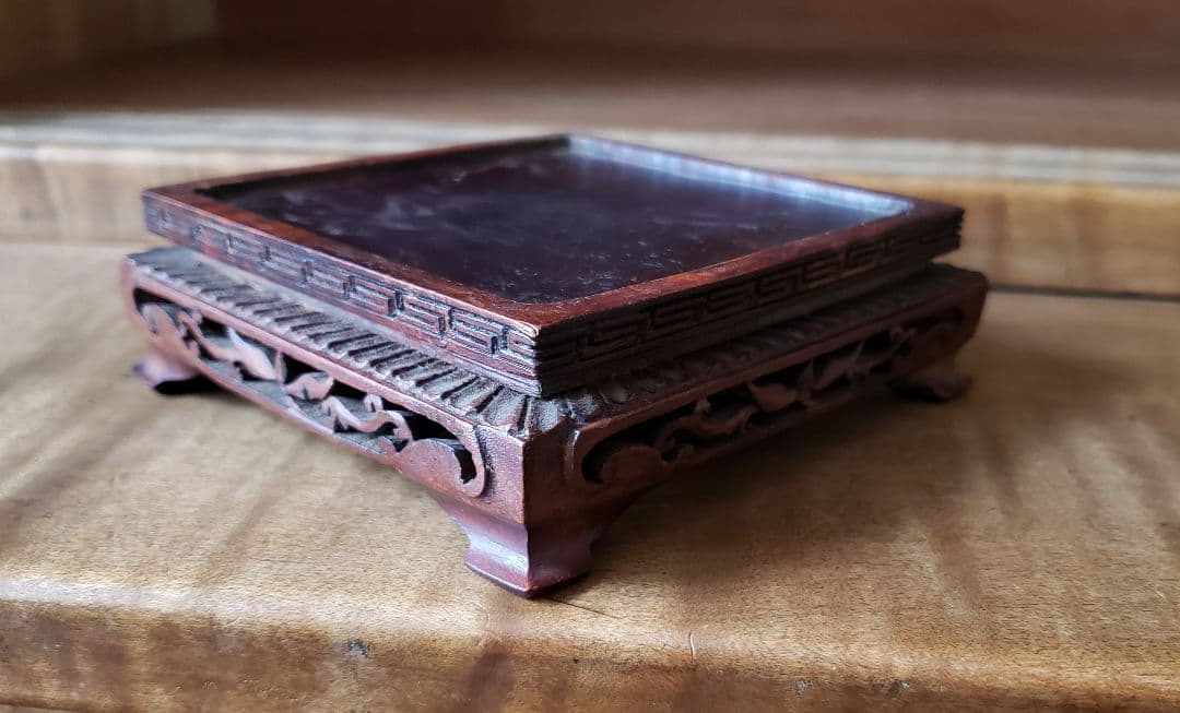 七宝 花瓶 花鳥図 台座付