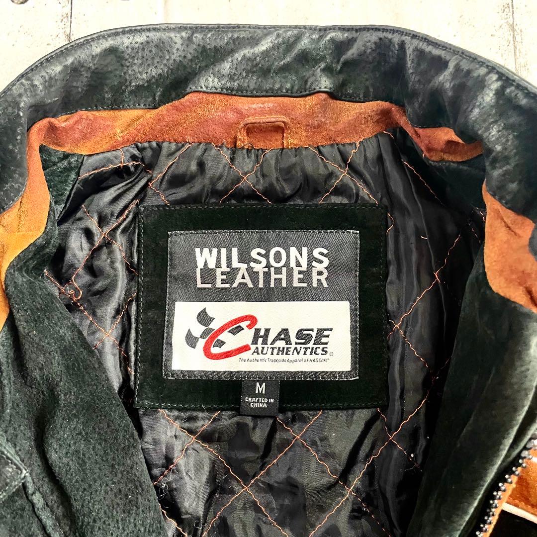 【WILSONS LEATHER】90s NASCAR レーシングジャケット M