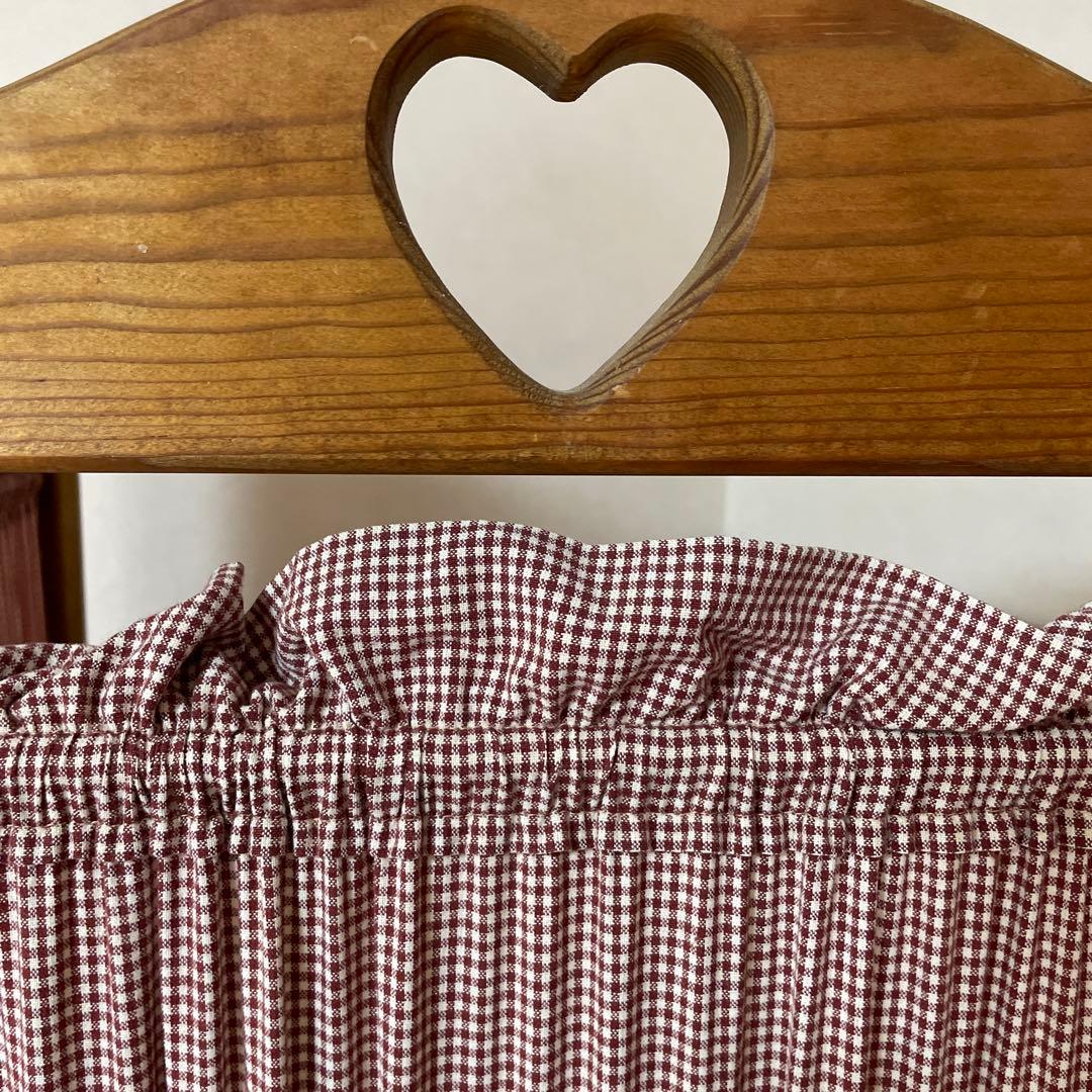 カントリー調　木製三つ折りパーテーション ハート　アメリカンカントリー