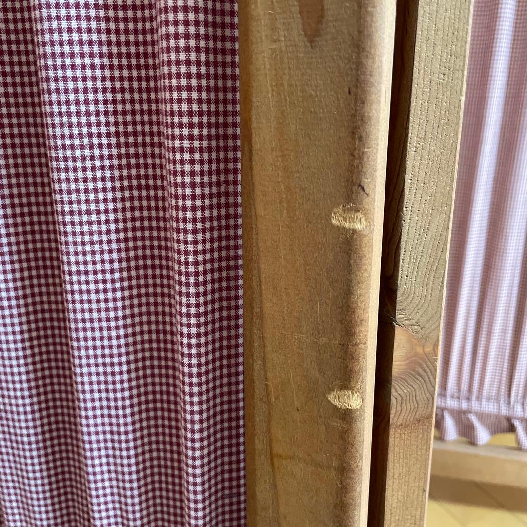 カントリー調　木製三つ折りパーテーション ハート　アメリカンカントリー