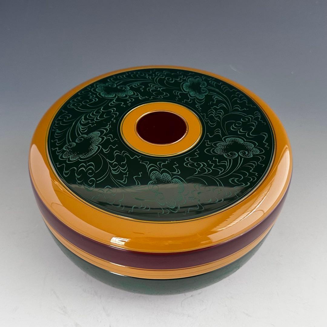 茶道具　惺斎好　独楽塗　喰籠　菓子器　山中塗　辻石斎　共箱　漆器　漆芸　茶会