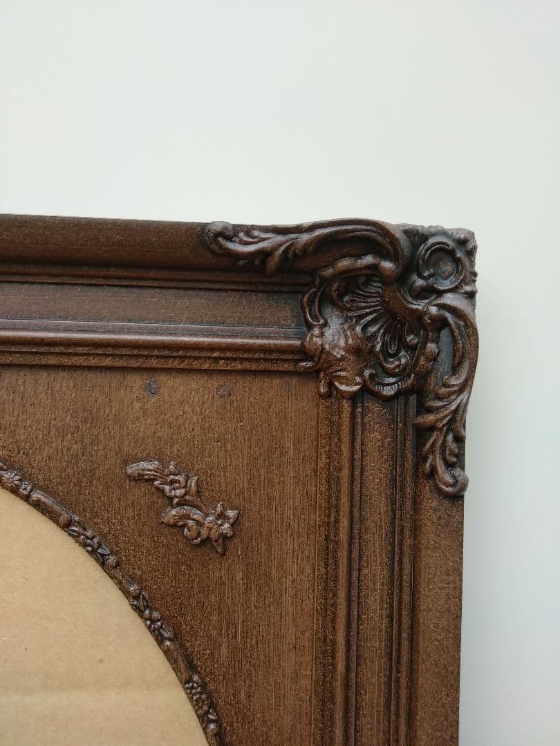 未使用　エスアンドエフ　S&F　高級輸入額縁　半切　アンティーク　ブラウン　A