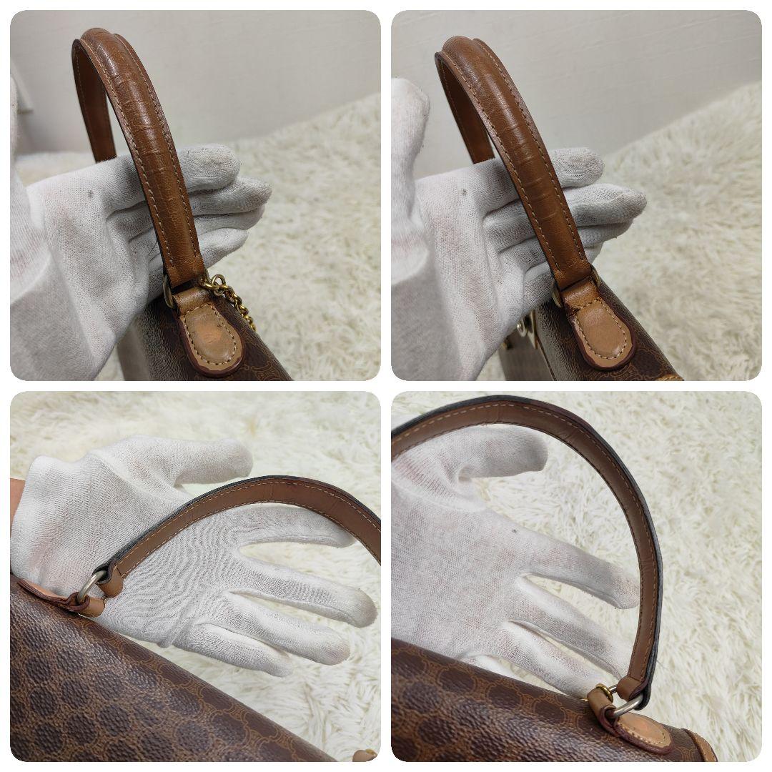 CELINE　ハンドバッグ　トリオンフ　マカダム　ガンチーニ　PVC　レザー