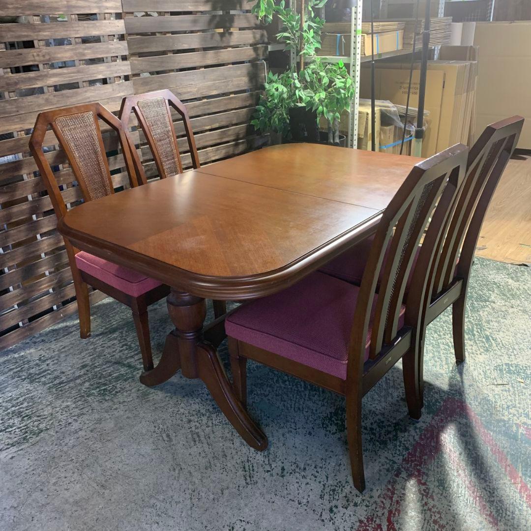 J715 マルニ木工 地中海 ダイニングテーブル チェアセット 伸縮性