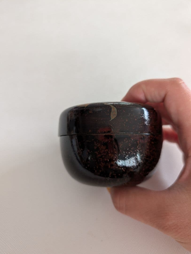 棗　茶道　椿柄