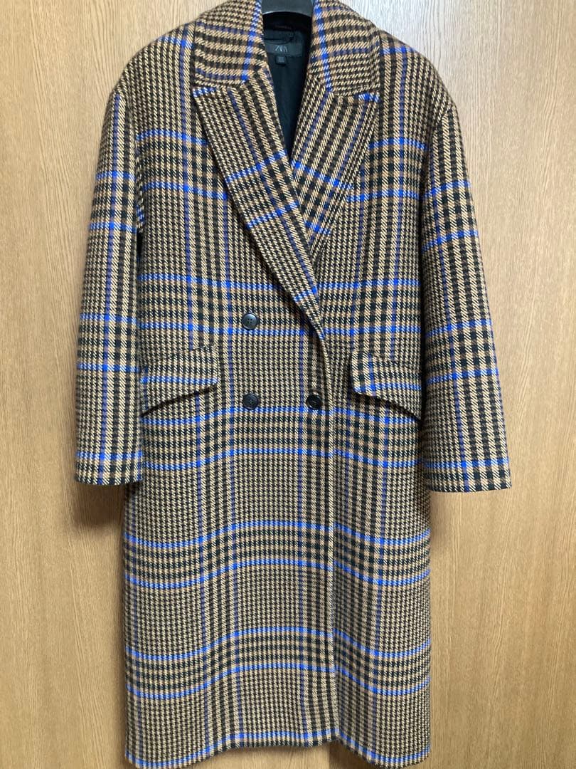 ZARA チェック　オーバーサイズコート　2025AW