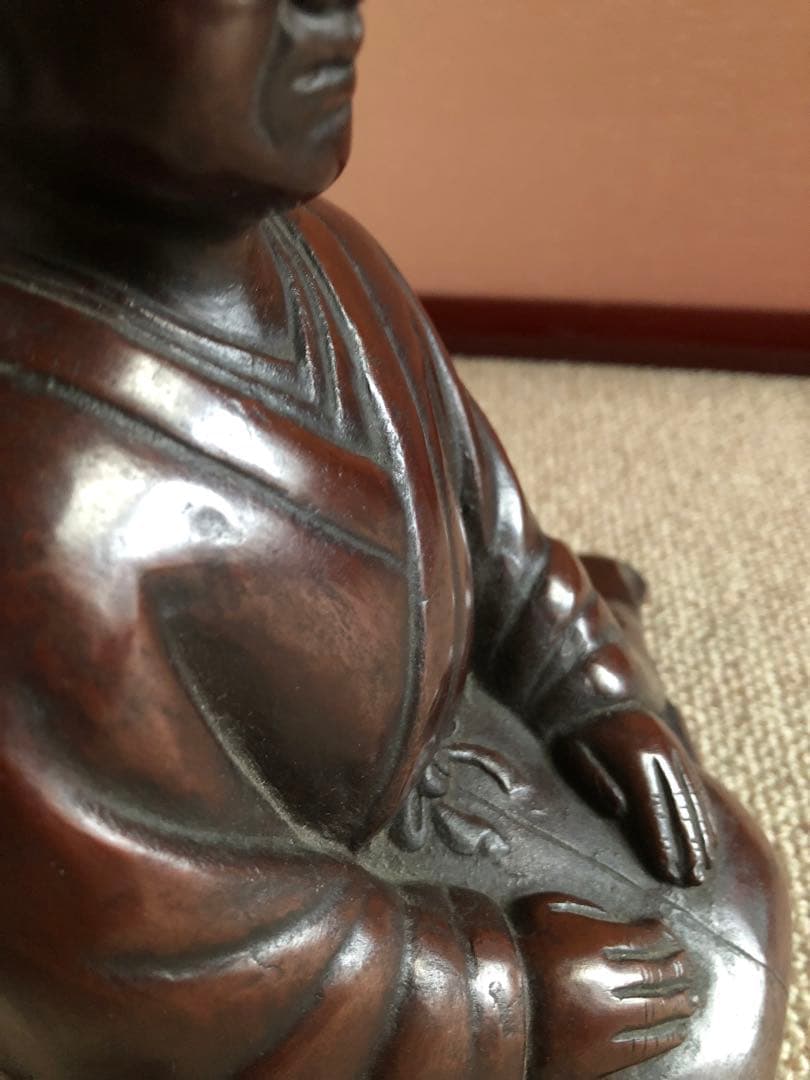 唐銅　千利休座像