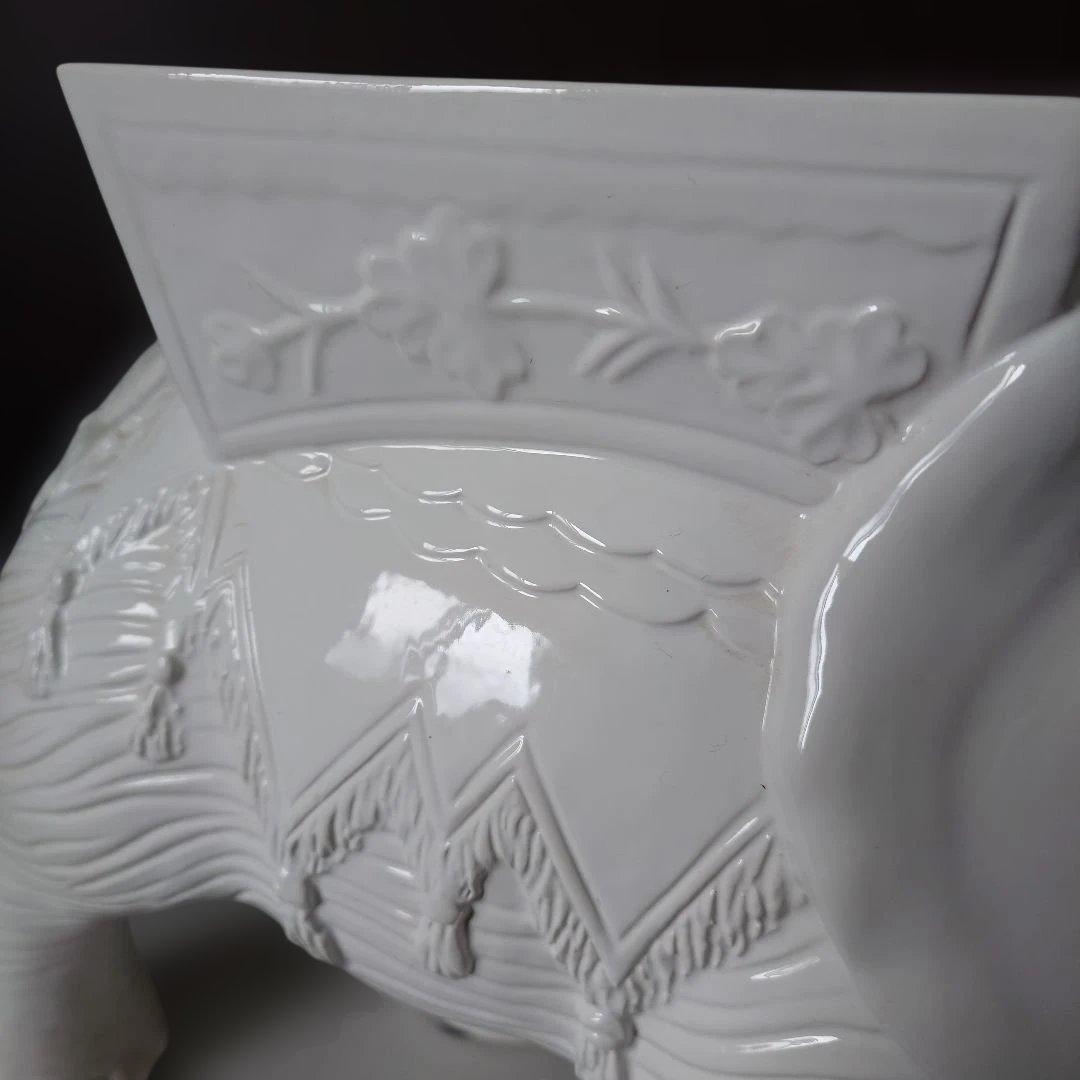 北欧風　ホワイトエレファント　象　飾り台　花台　縁起物