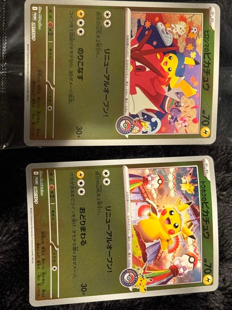 トウホクのピカチュウ　ヒロシマのピカチュウ