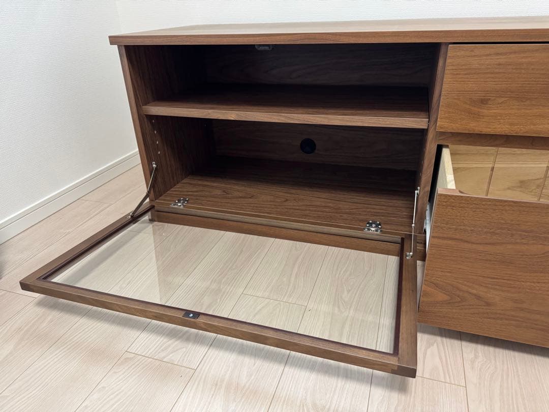 無印良品　木製AVラック　ウォールナット材