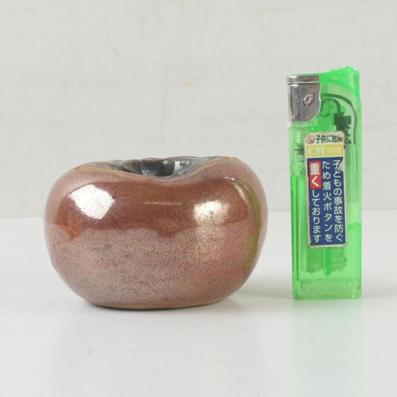 茶道具　柿　香合　共箱　V　9670