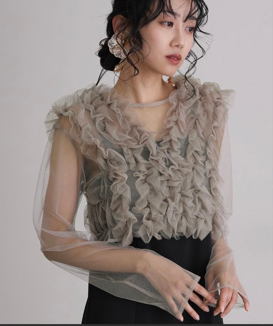 atlo Mサイズ　2wayチュールベスト・キャミワンピース・シアートップス