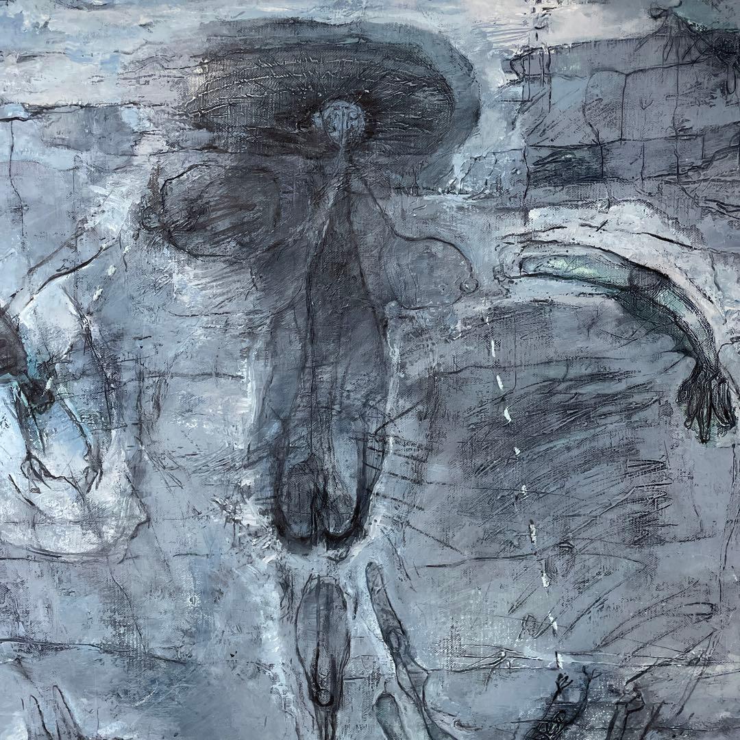 黒田克正『おんな』1979年7月作 ギャラリー取扱作 油彩 抽象画 原画 S25