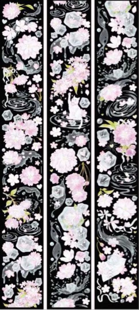 ♡SALE♡ 贝壳光 櫻花薄荷冰 6cm×10m 海外マスキングテープ　ネコ