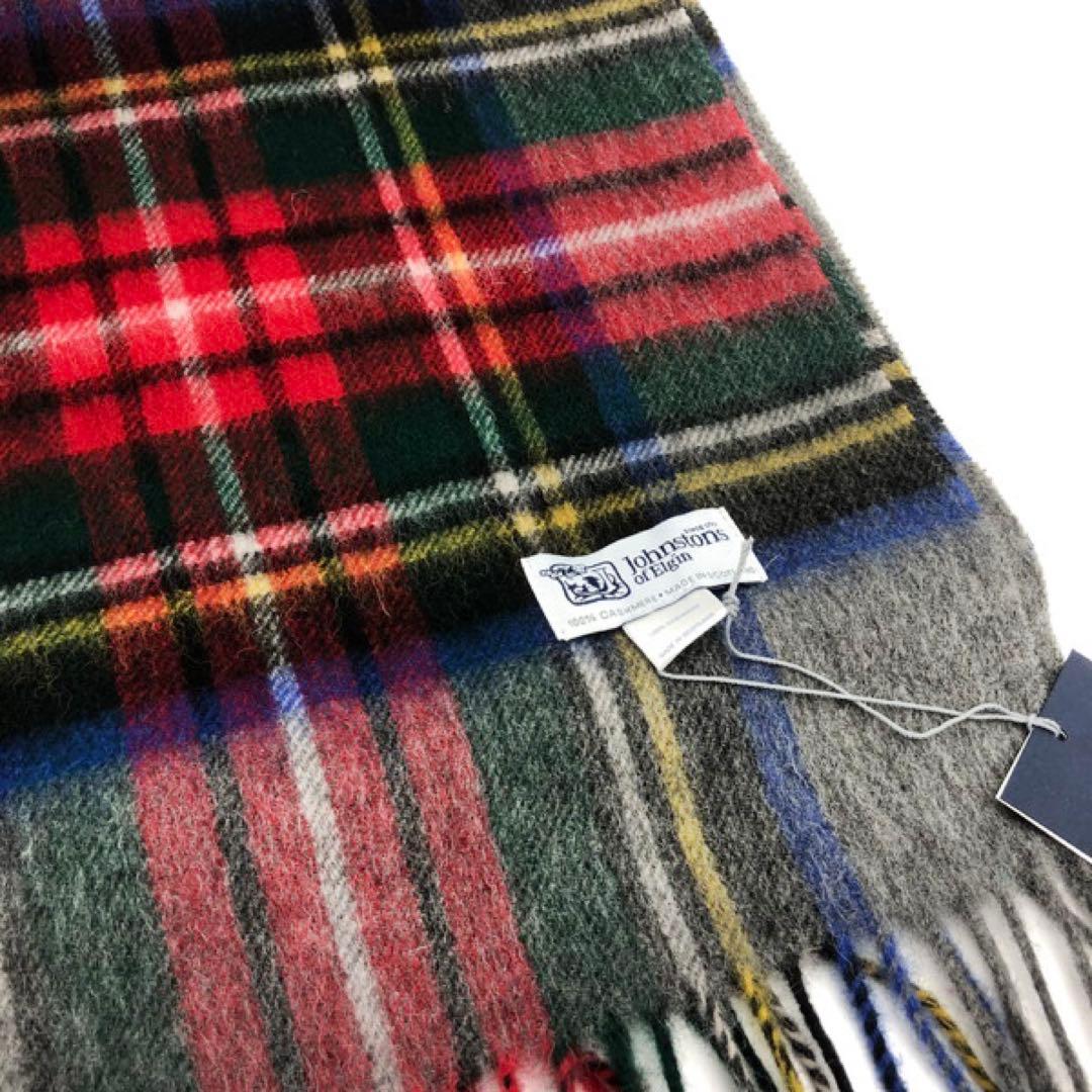 ジョンストンズ　中判　マフラー　スカーフ　グレースチュワート　タータンチェック