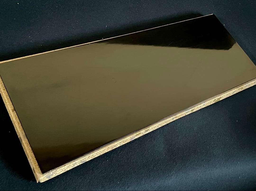 【良品】「祖」 和紙張 真塗 炉 長板 紙箱 茶道具 (27②)