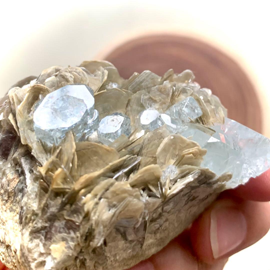 アクアマリン×モスコバイト共生標本-14