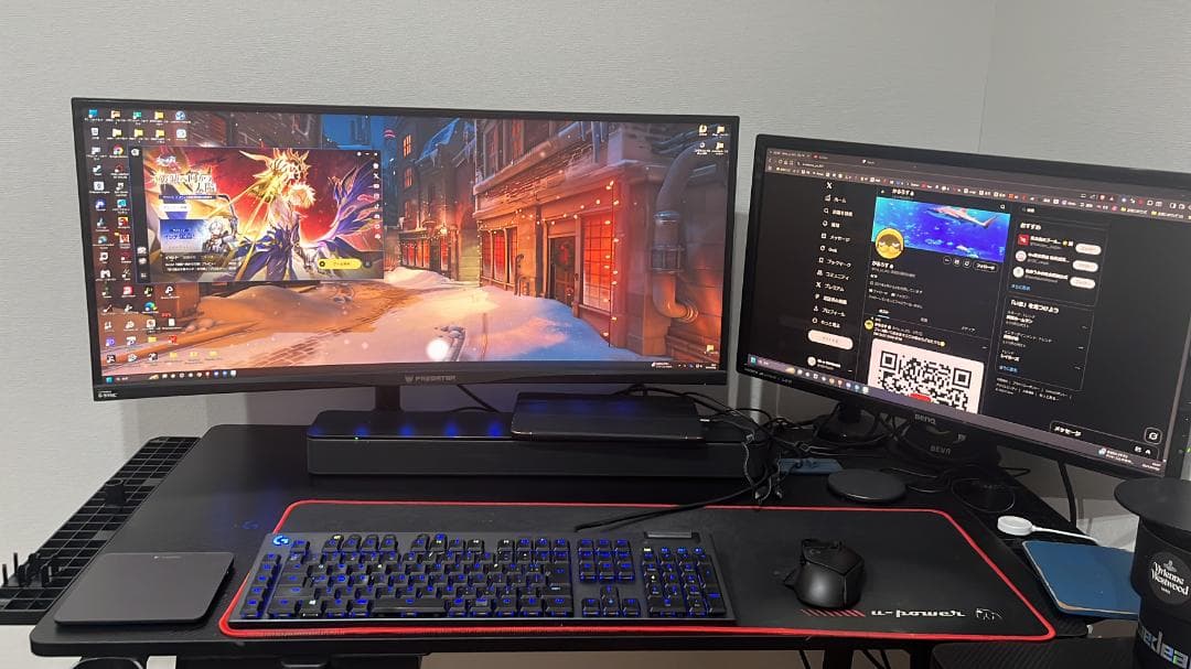 Acer X34 Predator 湾曲型ゲーミングモニター（スタンドなし）