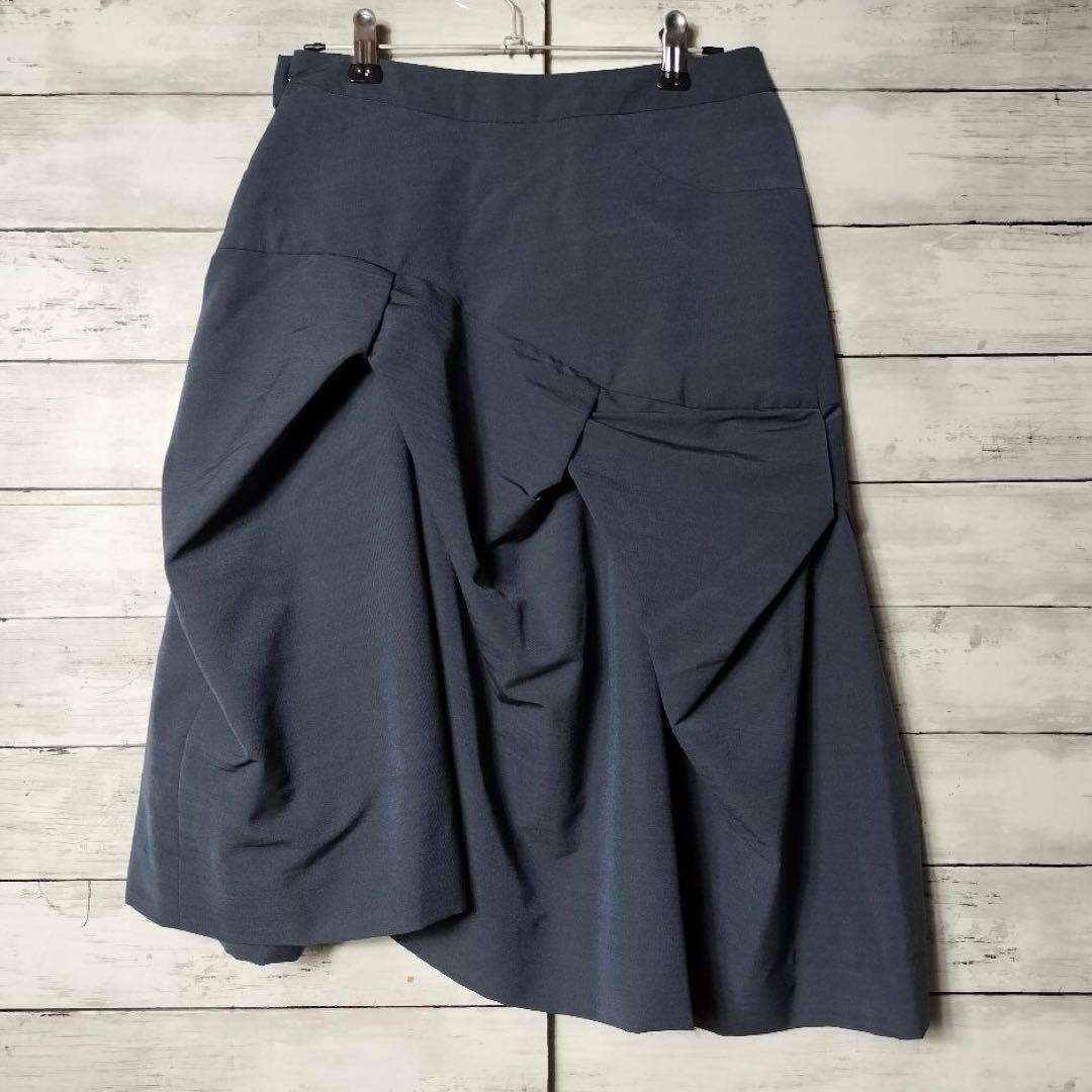 ヴィヴィアンウエストウッド レッドレーベル ひざ丈スカート 変形 ウールナイロン