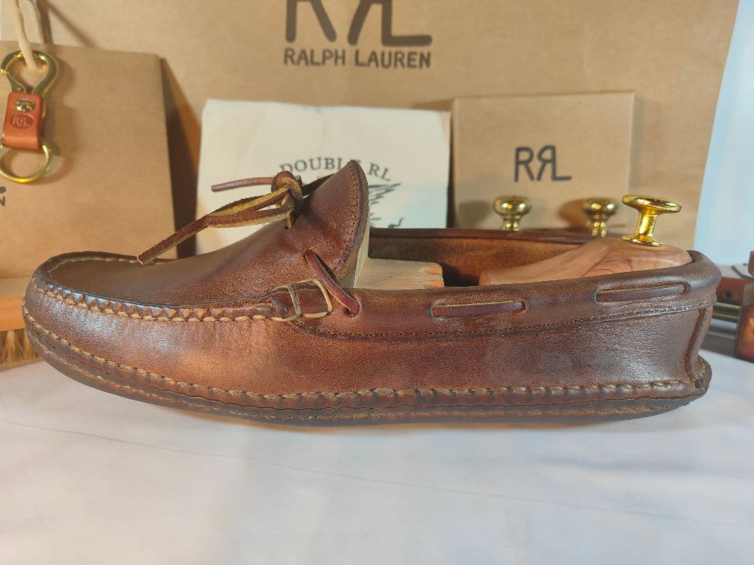 【Vintage】USA製 RALPH LAUREN　モカシンシューズ　高級革靴