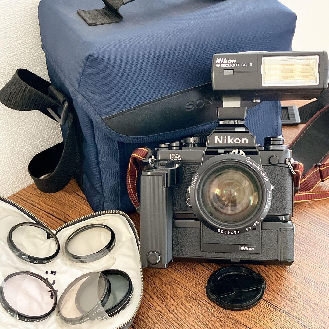 Nikon FA MD-15 ブラック 一眼レフカメラ　動作確認済　撮影セット
