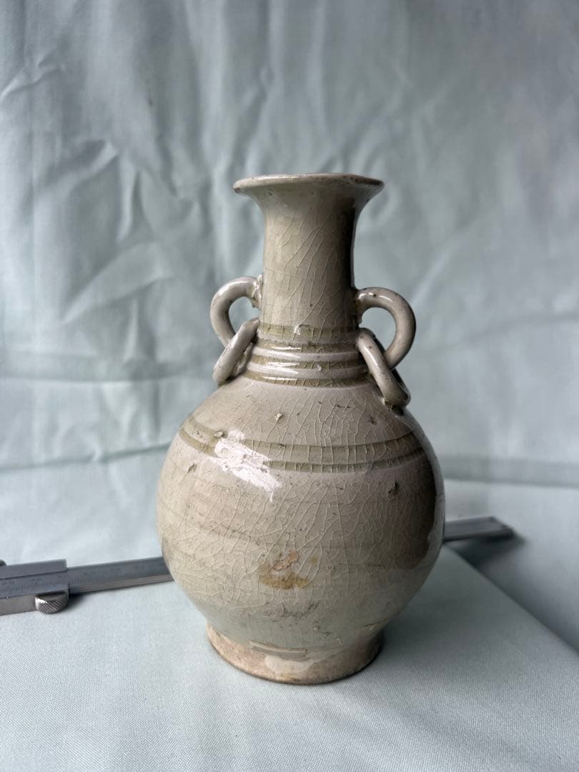 青瓷不遊環瓶  古美術