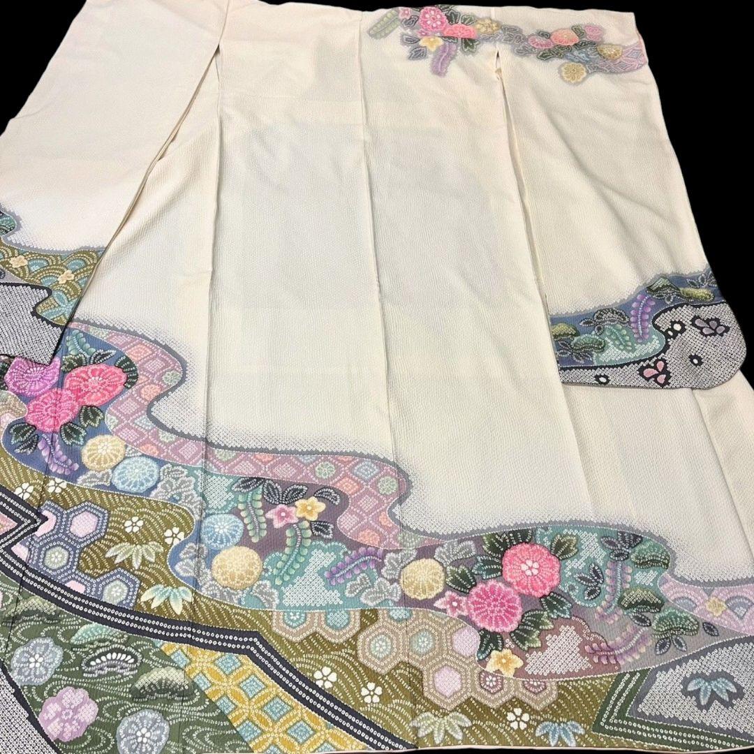 振袖フルセット(7点)・成人式・総絞り・エンボス加工・胴裏正絹・正絹・逸品