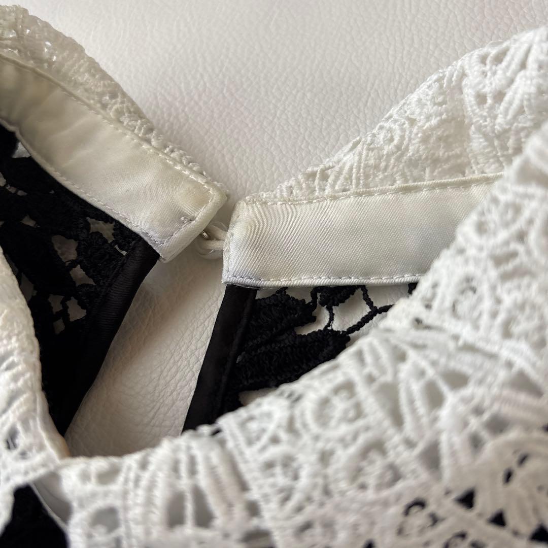 美品♡レジャ leja ドレス リーフレースカラー セットアップ ブラック M