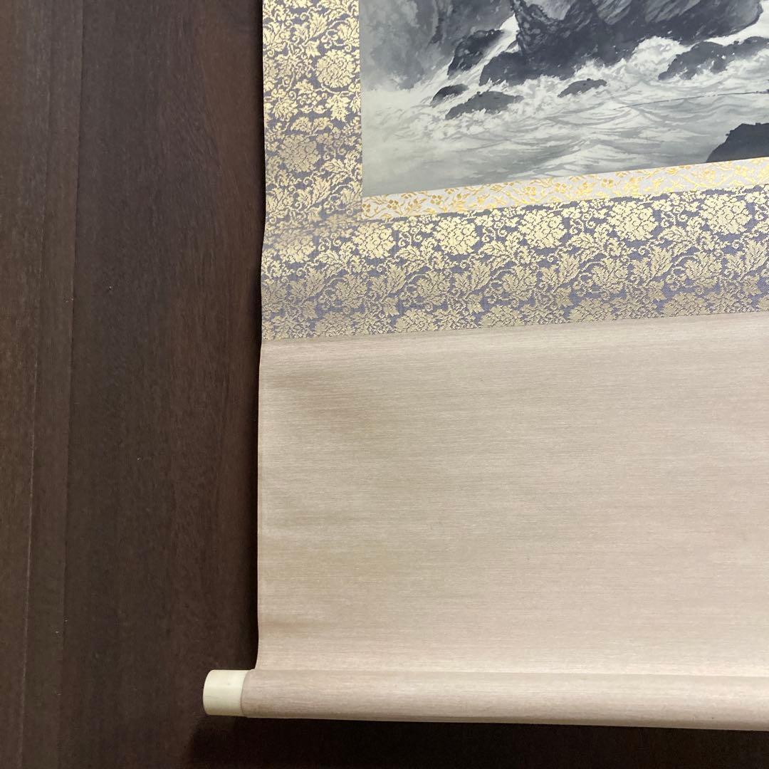 掛け軸 掛軸 山水画 水墨画 日本画 肉筆 絹本 絹絵 古美術 骨董 骨董品 古